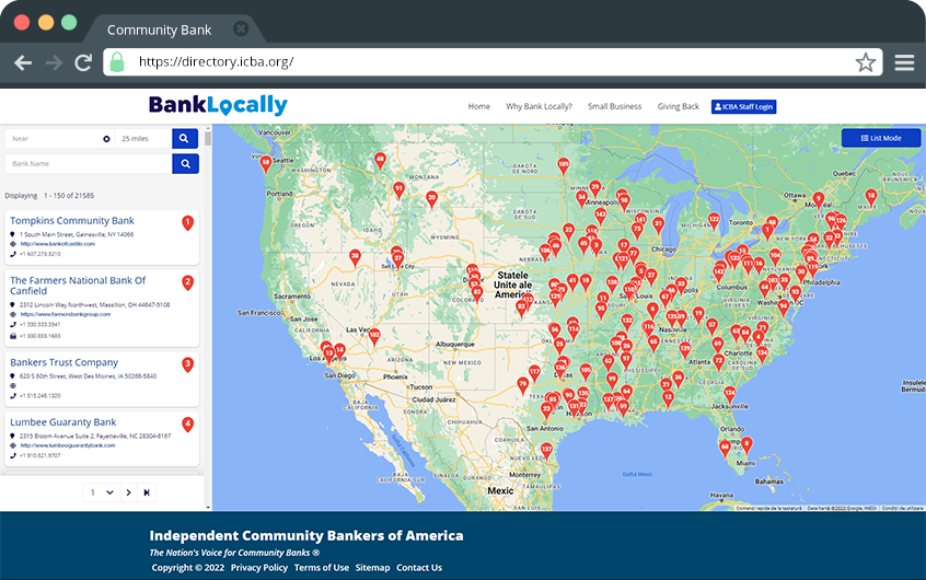 ICBA Locator